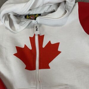 Nordic Way Zip Onesie Hooded Jumpsuit Canada Maple Leaf S Unisex Pajamas